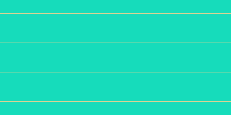 #16dcbb, #dbd393 horizontal lines, two pixels wide, one hundred pixels apart