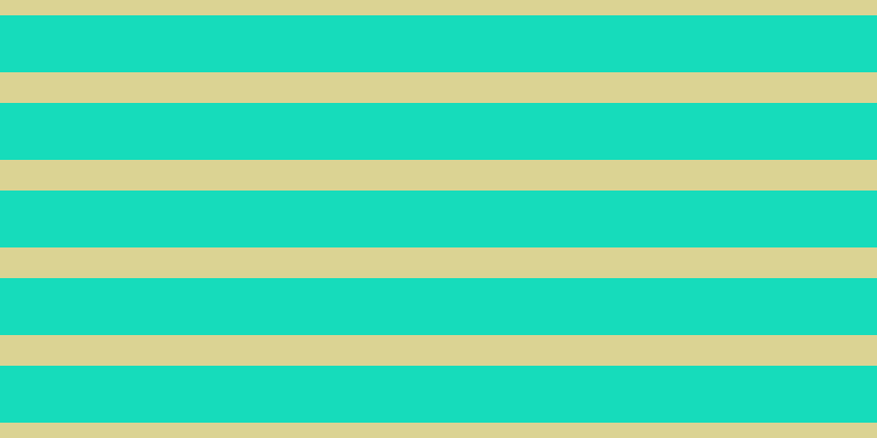 #16dcbb, #dbd393 horizontal lines, twenty-eight pixels wide, fifty-two pixels apart