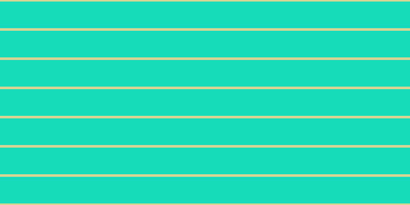 #16dcbb, #dbd393 horizontal lines, five pixels wide, fifty-two pixels apart