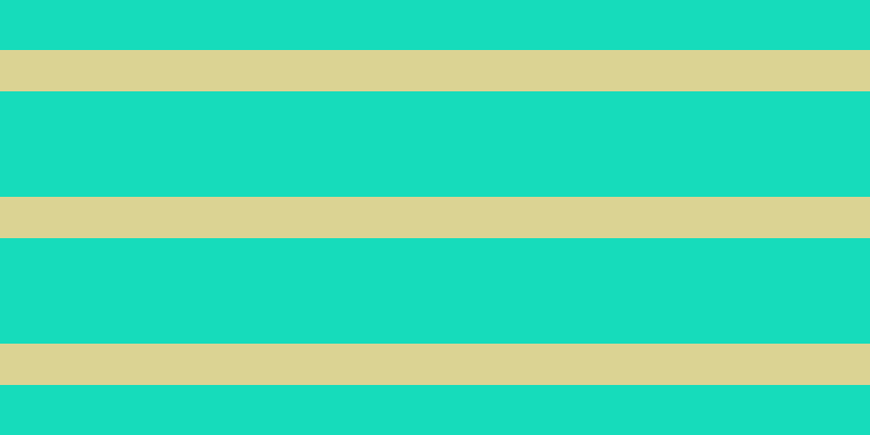 #16dcbb, #dbd393 horizontal lines, thirty-eight pixels wide, ninety-seven pixels apart