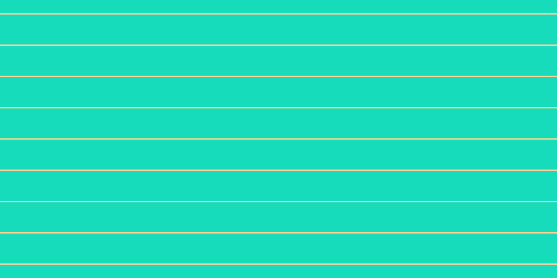#16dcbb, #fcd393 horizontal lines, two pixels wide, forty-three pixels apart