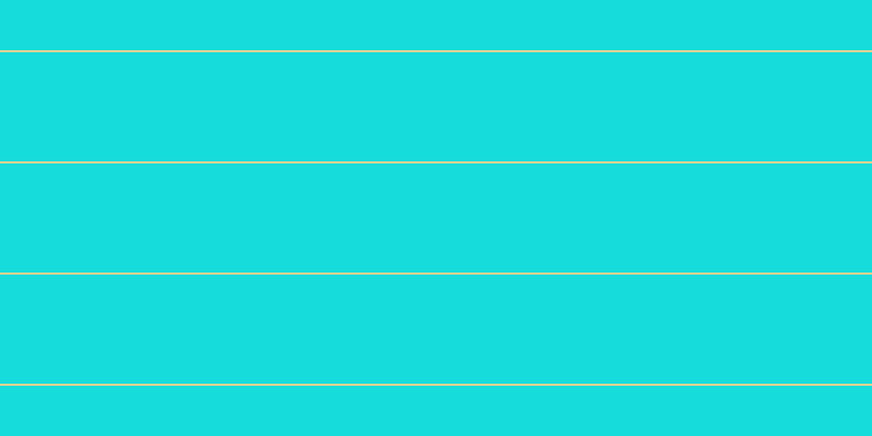 #16dcdc, #dbd393 horizontal lines, two pixels wide, one hundred pixels apart