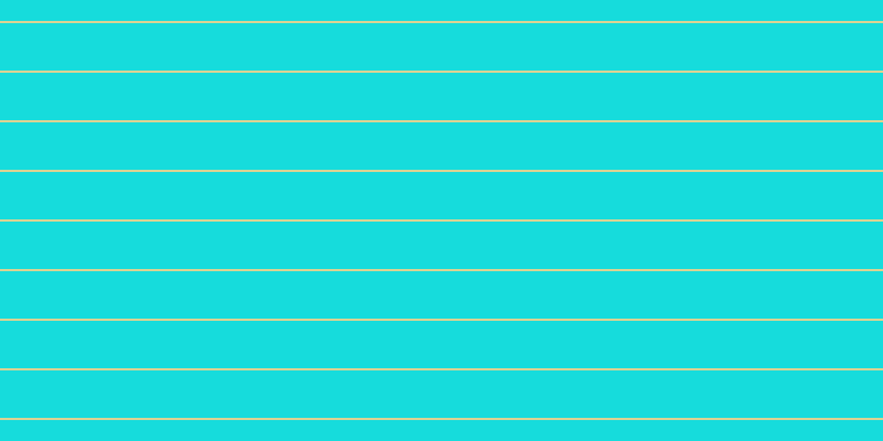 #16dcdc, #dbd393 horizontal lines, two pixels wide, forty-three pixels apart