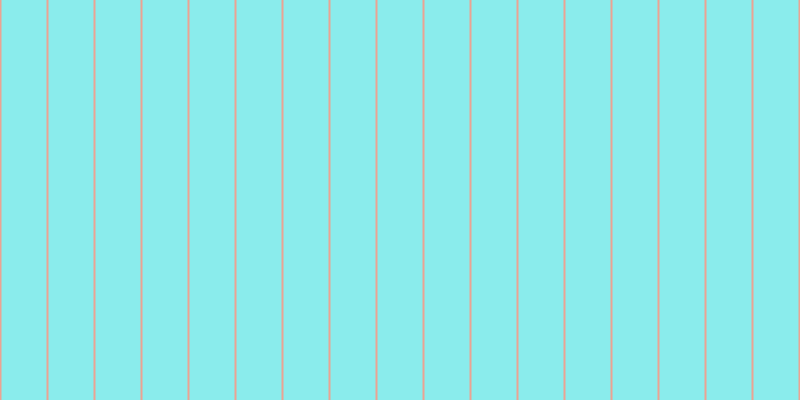#16dcdc (50%), #eba393 vertical lines, two pixels wide, forty-five pixels apart