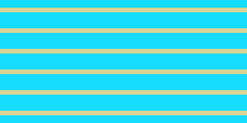 #16dcfd, #dbd393 horizontal lines, fifteen pixels wide, fifty-two pixels apart