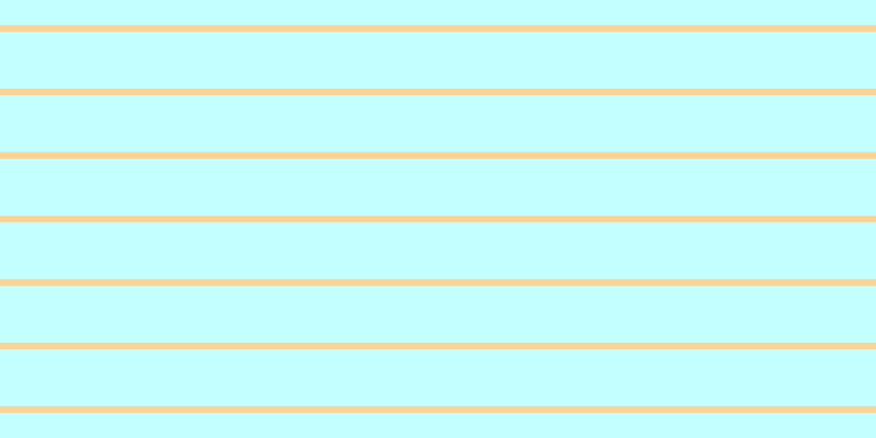 #16fdfd (25%), #fcd393 horizontal lines, six pixels wide, fifty-two pixels apart