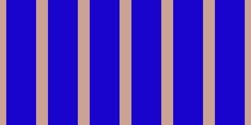 #1804cd, #caa393 vertical lines, thirty-eight pixels wide, ninety-five pixels apart