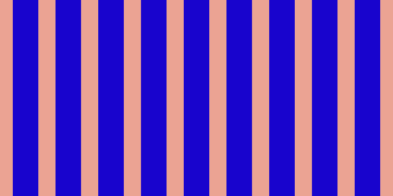 #1804cd, #eba393 vertical lines, thirty-five pixels wide, fifty-two pixels apart