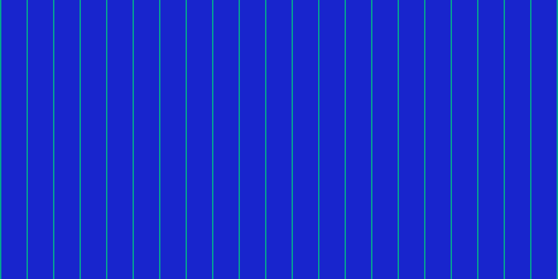 #1825cd, #04a393 vertical lines, two pixels wide, thirty-six pixels apart