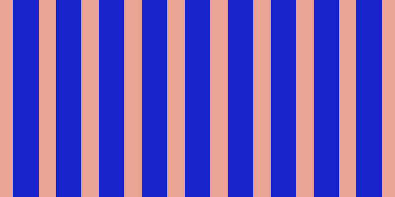 #1825cd, #eba393 vertical lines, thirty-five pixels wide, fifty-two pixels apart