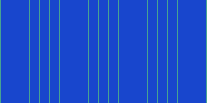 #1846cd, #46a393 vertical lines, two pixels wide, thirty-six pixels apart