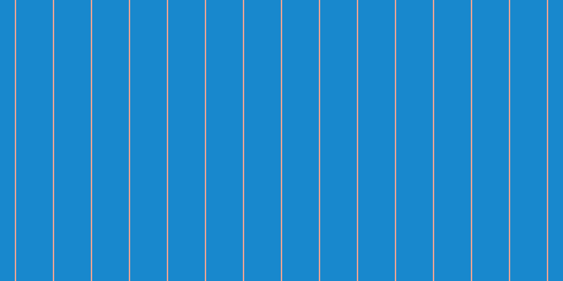 #1888cd, #eba393 vertical lines, two pixels wide, fifty-two pixels apart
