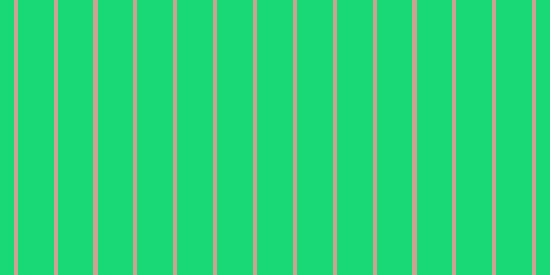 #18d976, #caa393 vertical lines, six pixels wide, fifty-two pixels apart