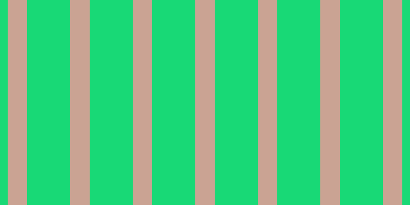 #18d976, #caa393 vertical lines, thirty-eight pixels wide, eighty-four pixels apart