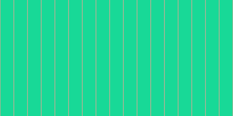 #18d997, #eba393 vertical lines, two pixels wide, forty-five pixels apart