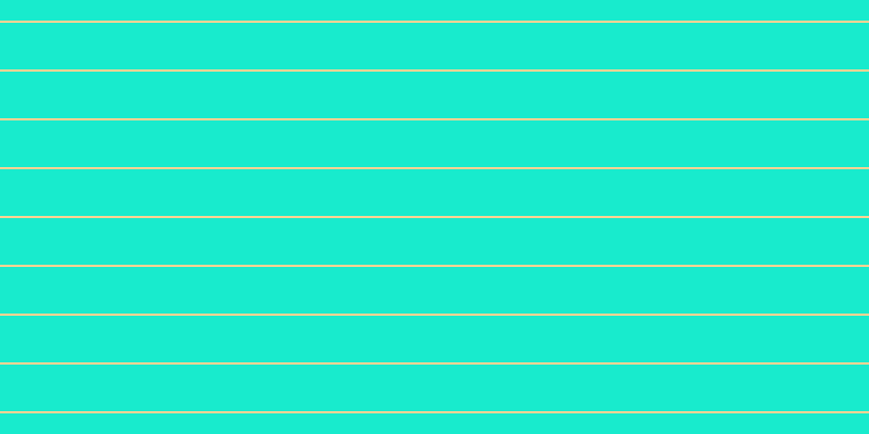 #18ebcd, #fcd393 horizontal lines, two pixels wide, forty-three pixels apart