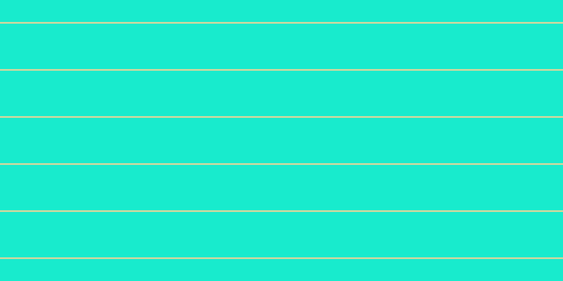 #18ebcd, #fcd393 horizontal lines, two pixels wide, sixty-five pixels apart