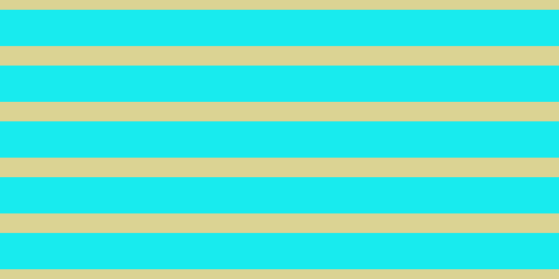 #18ebee, #dbd393 horizontal lines, twenty-eight pixels wide, fifty-two pixels apart