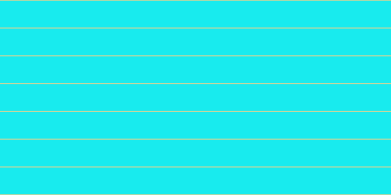 #18ebee, #dbd393 horizontal lines, two pixels wide, fifty-five pixels apart