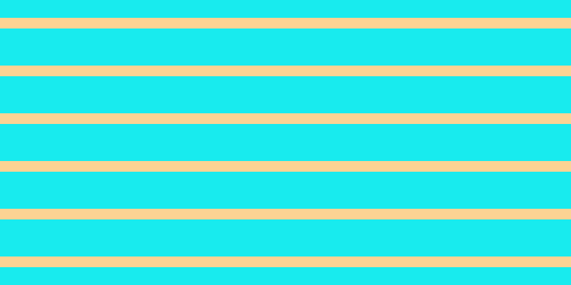 #18ebee, #fcd393 horizontal lines, fifteen pixels wide, fifty-two pixels apart