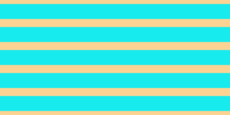 #18ebee, #fcd393 horizontal lines, twenty-eight pixels wide, fifty-two pixels apart