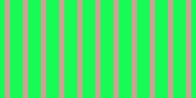 #18fa55, #caa393 vertical lines, twenty-two pixels wide, fifty-two pixels apart