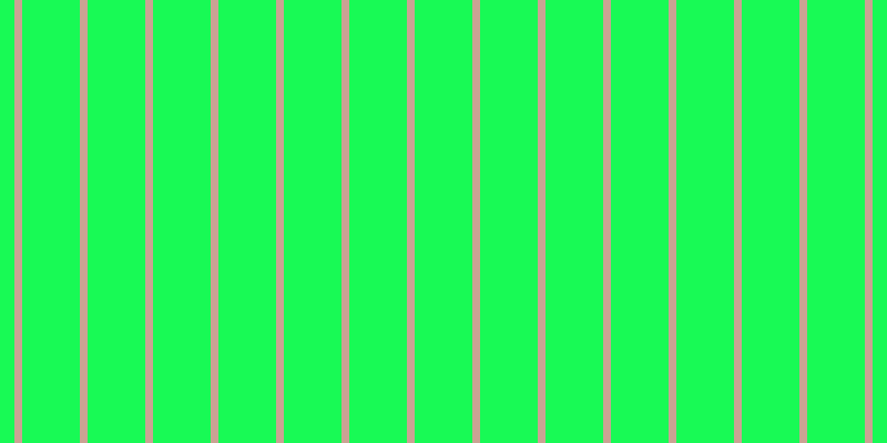 #18fa55, #caa393 vertical lines, seven pixels wide, fifty-two pixels apart