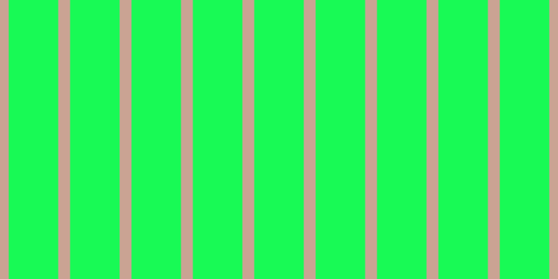 #18fa55, #caa393 vertical lines, seventeen pixels wide, seventy-one pixels apart