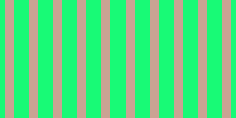 #18fa76, #caa393 vertical lines, thirty pixels wide, fifty-two pixels apart