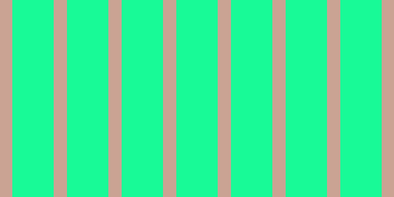 #18fa97, #caa393 vertical lines, twenty-seven pixels wide, eighty-four pixels apart