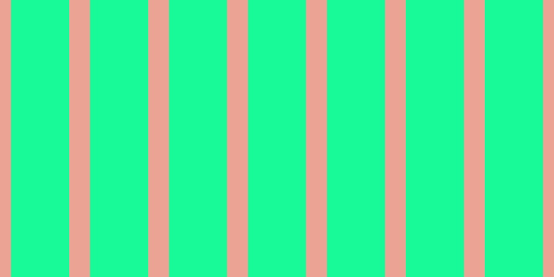 #18fa97, #eba393 vertical lines, thirty pixels wide, eighty-four pixels apart