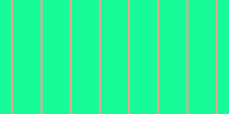 #18fa97, #eba393 vertical lines, seven pixels wide, ninety-five pixels apart