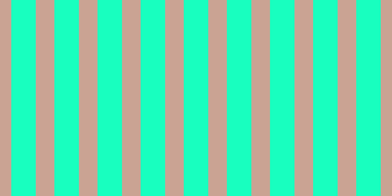 #18ffbf, #caa393 vertical lines, thirty-eight pixels wide, fifty pixels apart