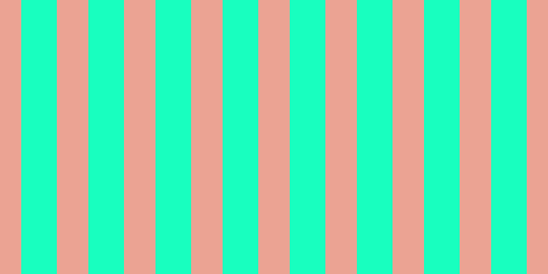 #18ffbf, #eba393 vertical lines, forty-six pixels wide, fifty-two pixels apart