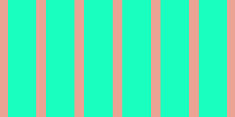 #18ffbf, #eba393 vertical lines, thirty-three pixels wide, ninety-seven pixels apart