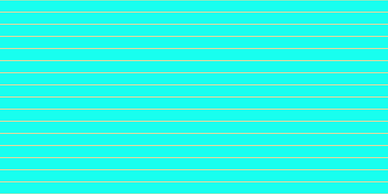 #18ffef, #fcd393 horizontal lines, two pixels wide, twenty-three pixels apart