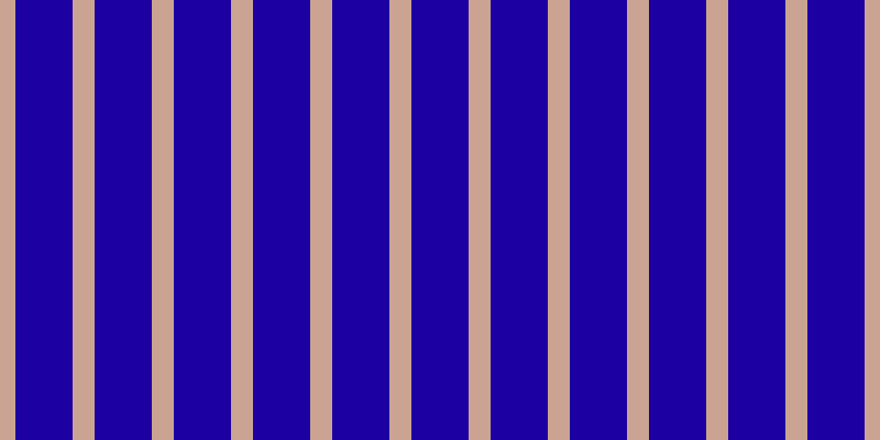 #1d00a1, #caa393 vertical lines, twenty pixels wide, fifty-two pixels apart