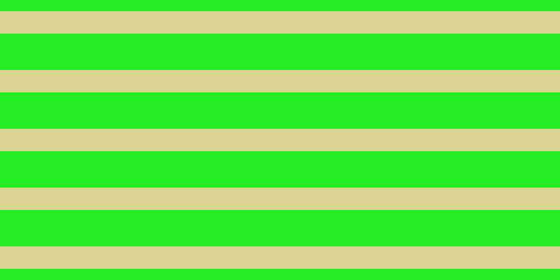 #22ee22, #dbd393 horizontal lines, thirty-two pixels wide, fifty-two pixels apart