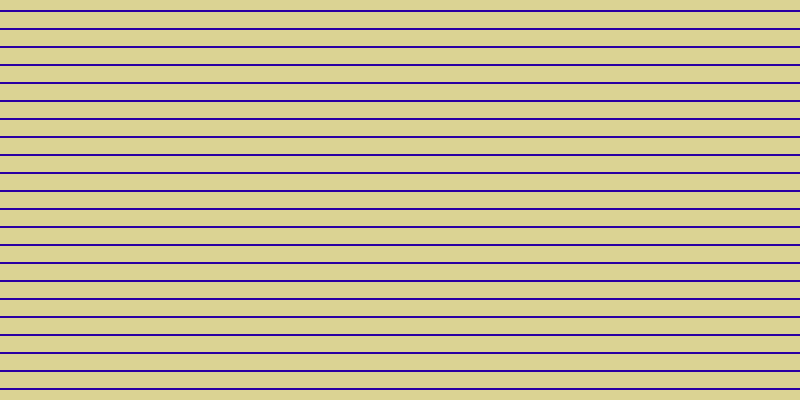 #2a00a3, #dbd393 horizontal lines, sixteen pixels wide, two pixels apart