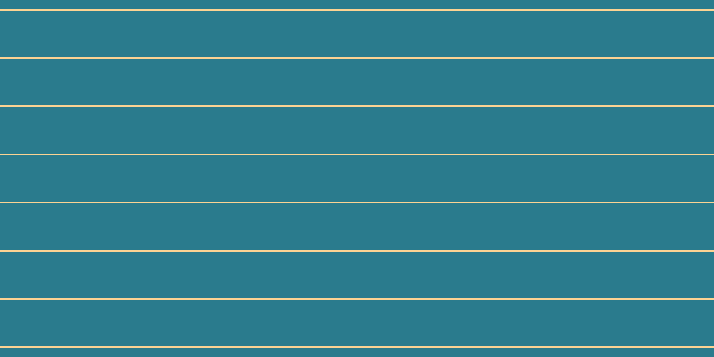 #2a7b8d, #fcd393 horizontal lines, two pixels wide, fifty-two pixels apart