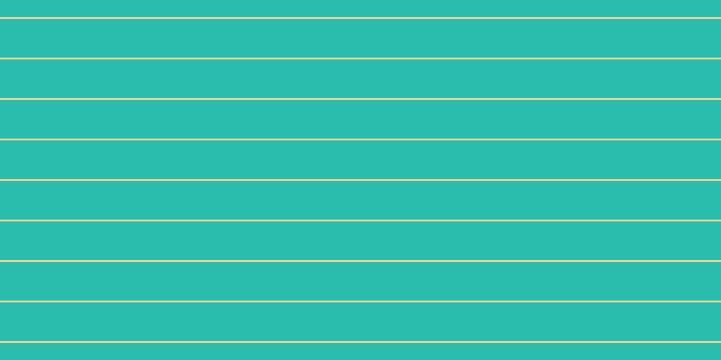 #2abdae, #fcd393 horizontal lines, two pixels wide, forty-three pixels apart
