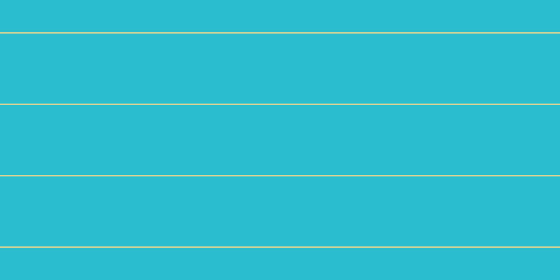 #2abdcf, #dbd393 horizontal lines, two pixels wide, one hundred pixels apart