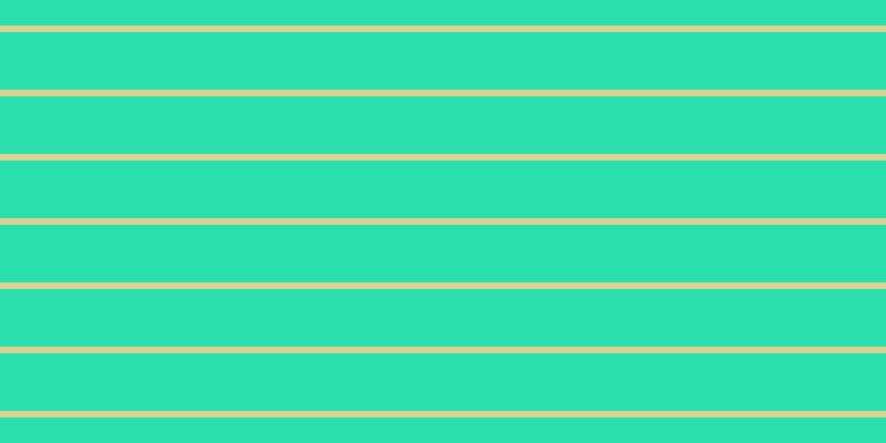 #2adeae, #dbd393 horizontal lines, six pixels wide, fifty-two pixels apart