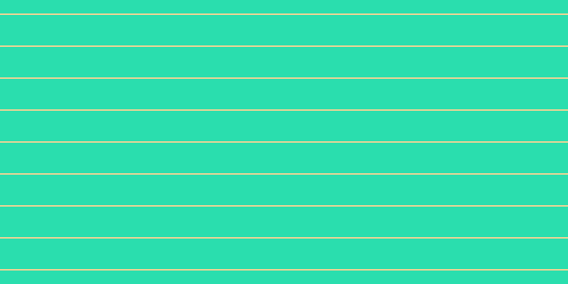 #2adeae, #fcd393 horizontal lines, two pixels wide, forty-three pixels apart