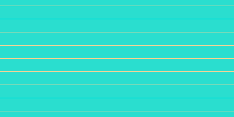 #2adecf, #fcd393 horizontal lines, two pixels wide, forty-three pixels apart