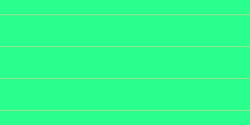 #2aff8d, #dbd393 horizontal lines, two pixels wide, one hundred pixels apart