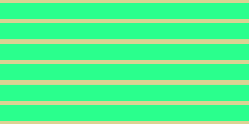 #2aff8d, #dbd393 horizontal lines, fourteen pixels wide, fifty-two pixels apart