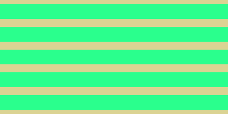 #2aff8d, #dbd393 horizontal lines, twenty-eight pixels wide, fifty-two pixels apart