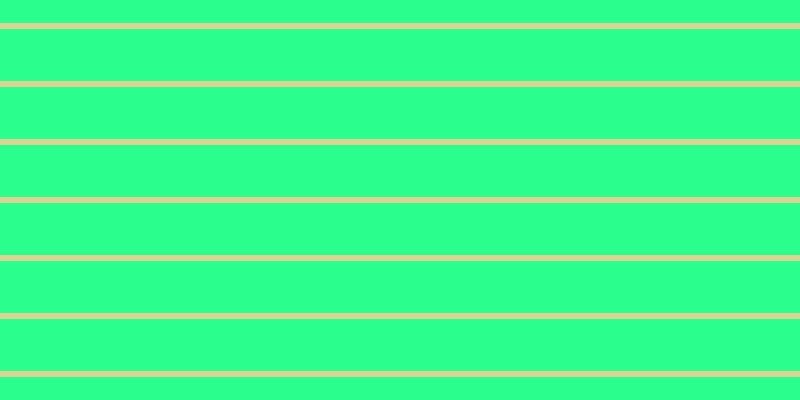 #2aff8d, #dbd393 horizontal lines, six pixels wide, fifty-two pixels apart