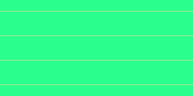 #2aff8d, #fcd393 horizontal lines, two pixels wide, one hundred pixels apart